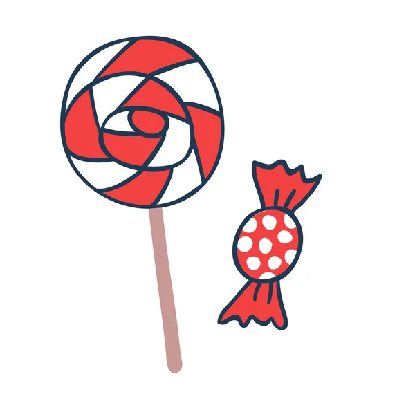 Cake candy pops vector icons illustration — Stock vektor