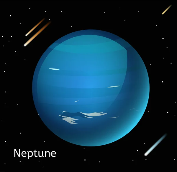 Planeta Neptun ilustrație vectorială 3D — Vector de stoc