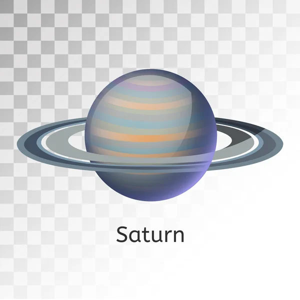 Saturn planet 3d vector illustration — Stock Vector