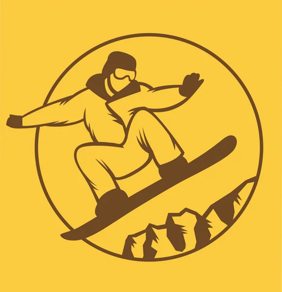 Ski resort logo emblems, labels badges vector elements — Διανυσματικό Αρχείο
