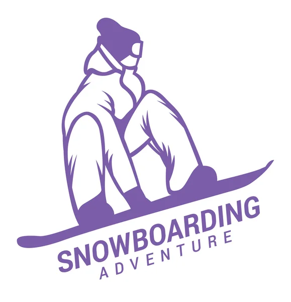 Ski resort logo emblems, labels badges vector elements — Wektor stockowy