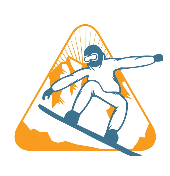 Ski resort logo emblems, labels badges vector elements — 스톡 벡터