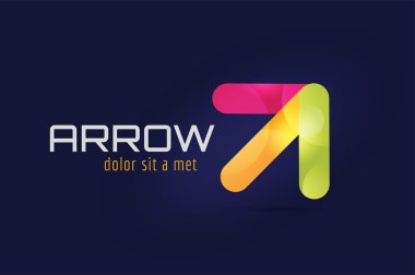 Ok simgesi Soyut logo şablonu