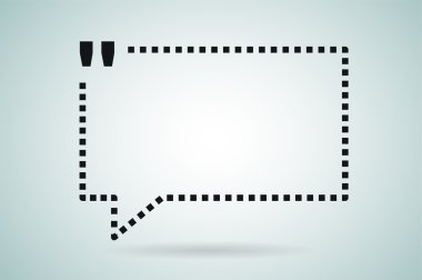 Boş şablon kabarcık boş tasarım alıntı