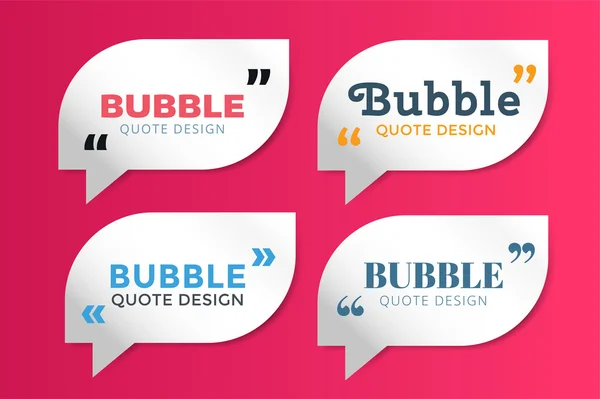 Quote blank template bubble empty design — Stock Photo, Image