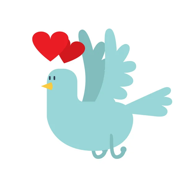Dove with hearts vector icon illustration — Stock Vector