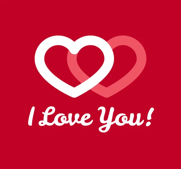 Vektor srdce ikony a valentines den pozdrav text obrázku — Stockový vektor