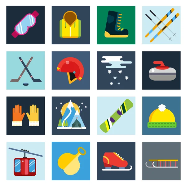 Winter sport icons set — Stock Photo, Image