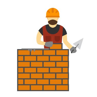 Illustration of under construction vector people