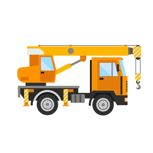 Building under construction crane machine technics vector illustration — Wektor stockowy