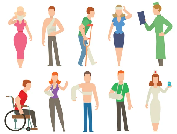 Trauma accident and human body safety vector people silhouette — Stock Illustration Trauma accident and human body safety vector people silhouette Royalty Free Stock Vectors