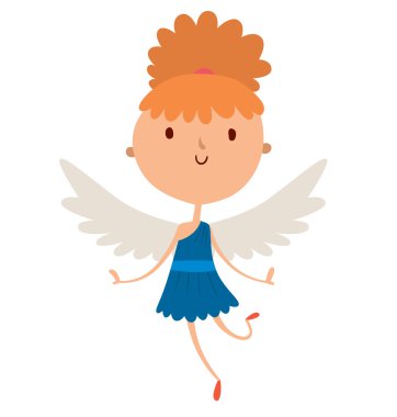 Sevgililer günü aşk tanrısı melekler karikatür tarzı vektör çizim