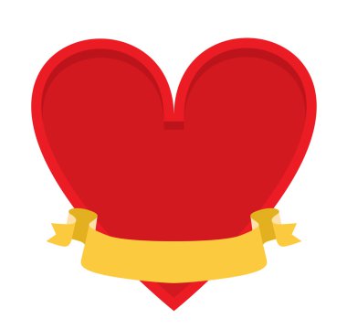 Valentines heart greeting card element design