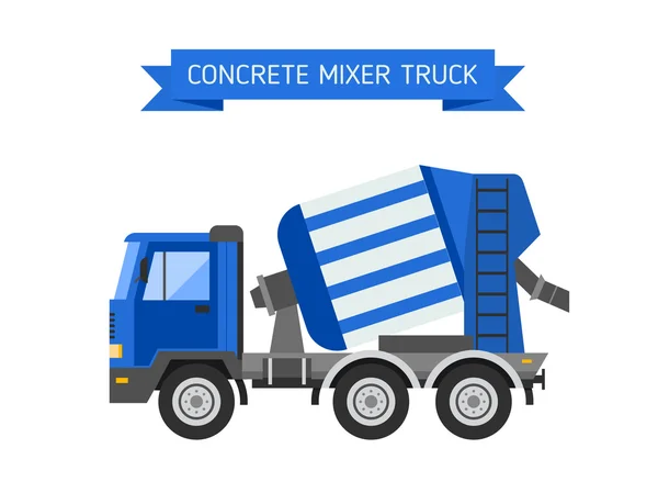 Building under construction cement mixer machine — 图库矢量图片