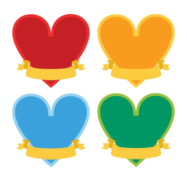 Valentines heart greeting card element design — Διανυσματικό Αρχείο