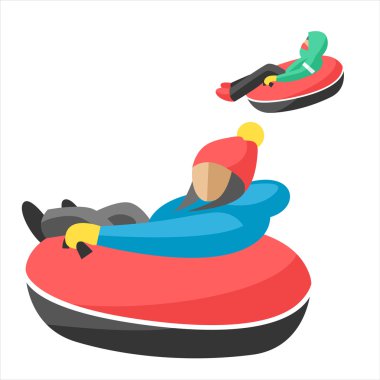 People sitting in tube vector