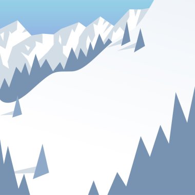 Açık kış manzara arka plan