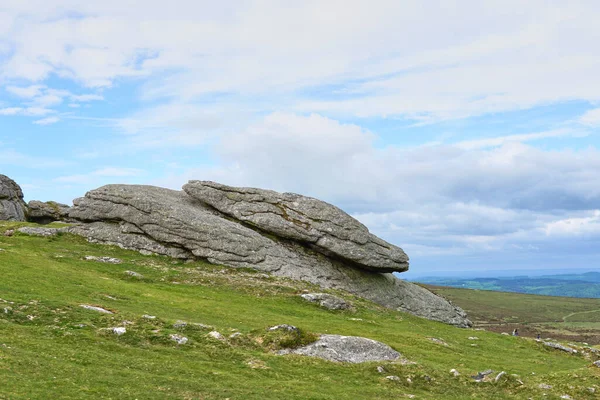 Haytor Rocks Monumento Más Famoso Dartmoor Granito Tor Borde Oriental —  Fotos de Stock