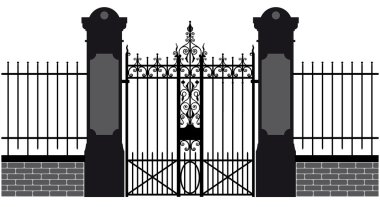 Ferforje kapı çizimi