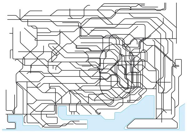 도쿄 대 중 교통 체계 — 스톡 벡터