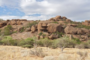 Erongo dağlar Namibya konuk çiftlikte konut mağara