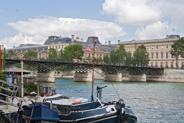 Muzeum, Pont des Arts, řeku Seinu — Stock fotografie