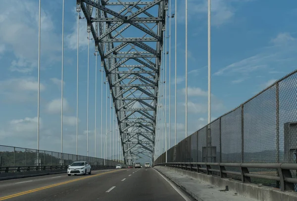 Ciudad Panamá Panamá Marzo 2019 Tráfico Por Carretera Puente Entrada —  Fotos de Stock