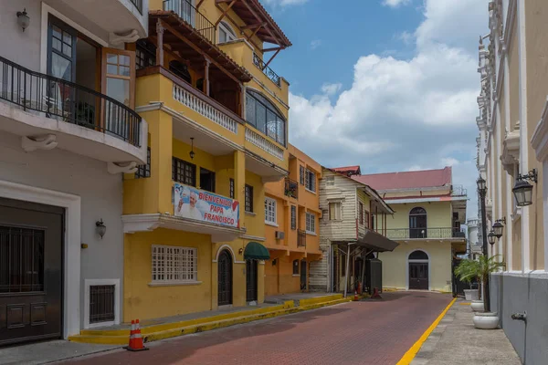 Panama City Panama Marca 2019 Piękne Fasady Budynków Zabytkowym Starym — Zdjęcie stockowe