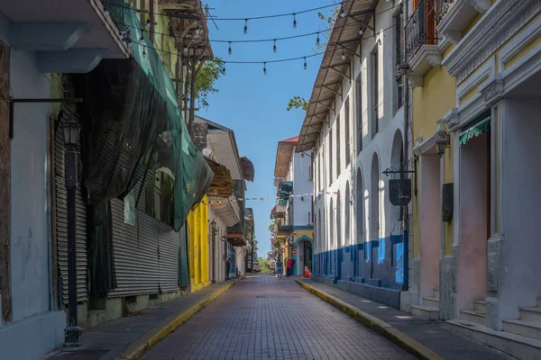 Cidade Panama Panama Março 2019 Belas Fachadas Edifícios Histórica Cidade — Fotografia de Stock