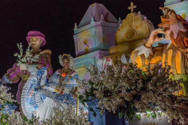 Cidade Panama Panama Fevereiro 2019 Motivo Colorido Flutua Desfile Carnaval — Fotografia de Stock