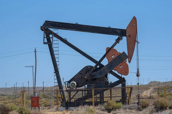 petroleum pump, Extraction pump in an oil field, Patagonia, Argentina