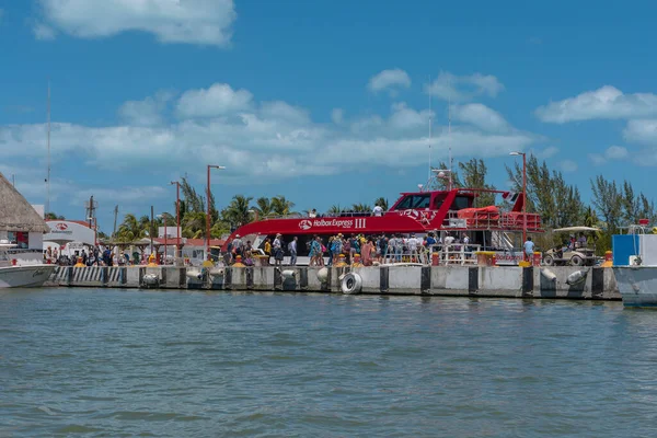 Holbox México Marzo 2018 Ferries Puerto Holbox Quintana Roo México —  Fotos de Stock