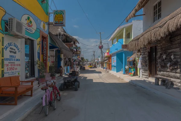 Holbox México Março 2018 Estrada Arenosa Ilha Holbox Quintana Roo — Fotografia de Stock