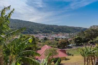 Vadi ve şehir manzarası Boquete, Chiriqui, Panama