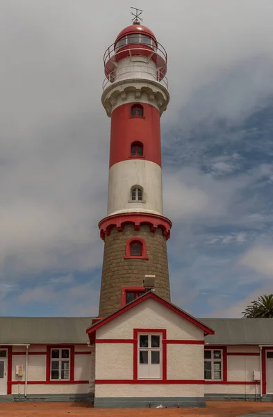 Historischer Leuchtturm Aus Dem Jahr 1902 Der Hafenstadt Swakopmund Namibia — Stockfoto