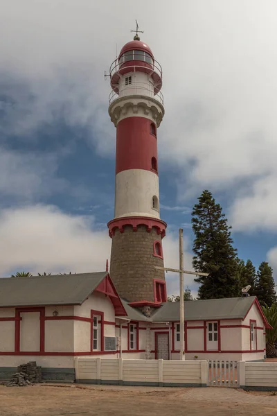 Historischer Leuchtturm Aus Dem Jahr 1902 Der Hafenstadt Swakopmund Namibia — Stockfoto