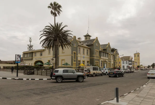 Swakopmund Namibia Aralik 2020 Namibya Liman Kenti Swakopmund Binaları Olan — Stok fotoğraf