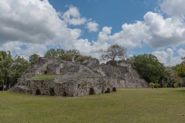 Antik Maya şehri Kohunlich 'in kalıntıları, Quintana Roo, Meksika