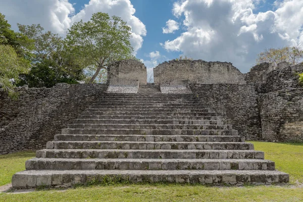 Las Ruinas Antigua Ciudad Maya Kohunlich Quintana Roo México — Foto de Stock