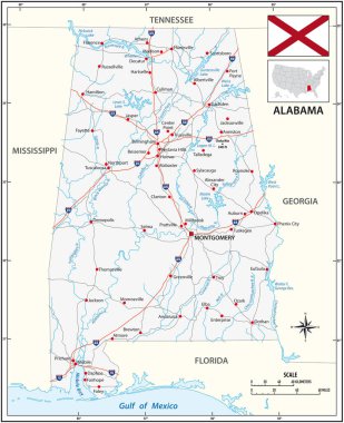 ABD 'nin Alabama eyaletinin yol haritası