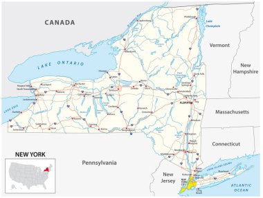 ABD 'nin New York eyaletinin yol haritası