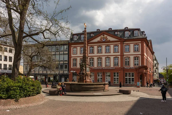 Frankfurt Main Germany May 2021 Liebfrauenberg Square Historic Old Town — 图库照片