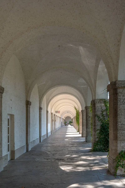 Bad Nauheim Juli 2017 Spaziergang Historischen Badehaus Sprudelhof Bad Nauheim — Stockfoto