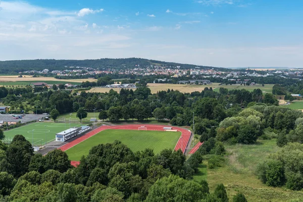 Vista Desde Castillo Friedberg Una Instalación Deportiva Ciudad Bad Nauheim — Foto de Stock