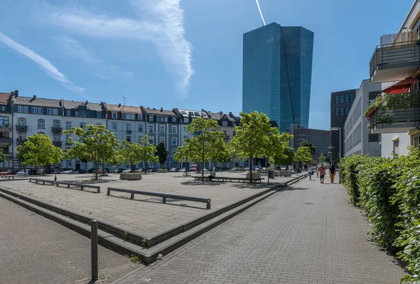 Frankfurt Main Germany June 2020 View Paul Arnsberg Square European — Stock Photo, Image