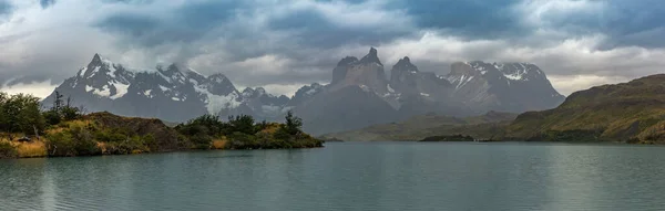 Torres Del Paine Ulusal Parkı Panoraması Patagonya Şili — Stok fotoğraf