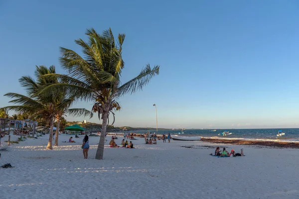 Tulum México Marzo 2018 Turistas Tulum Beach Quintana Roo Por — Foto de Stock