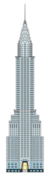 米国ニューヨークのクライスラービルのベクトル図 — ストックベクタ