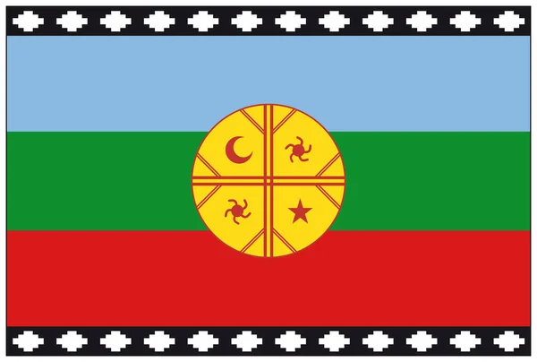 マプチェ人 アルゼンチンの国旗 — ストックベクタ