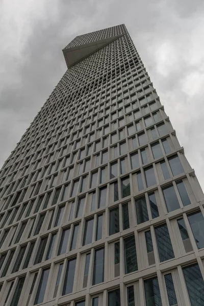 Frankfurt Main Tyskland August 2021 Byggarbetsplats För Den Nya Skyskrapan — Stockfoto